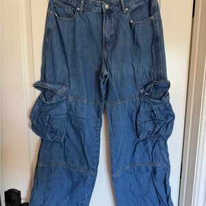 Wild Fable Mid-Rise Baggy Cargo Jeans Sz 12/R